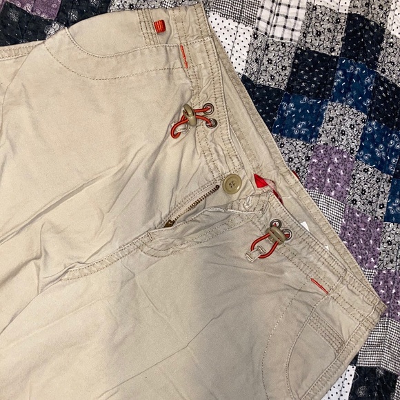 Unionbay Khaki Capris w/ orange strings - Picture 3 of 7